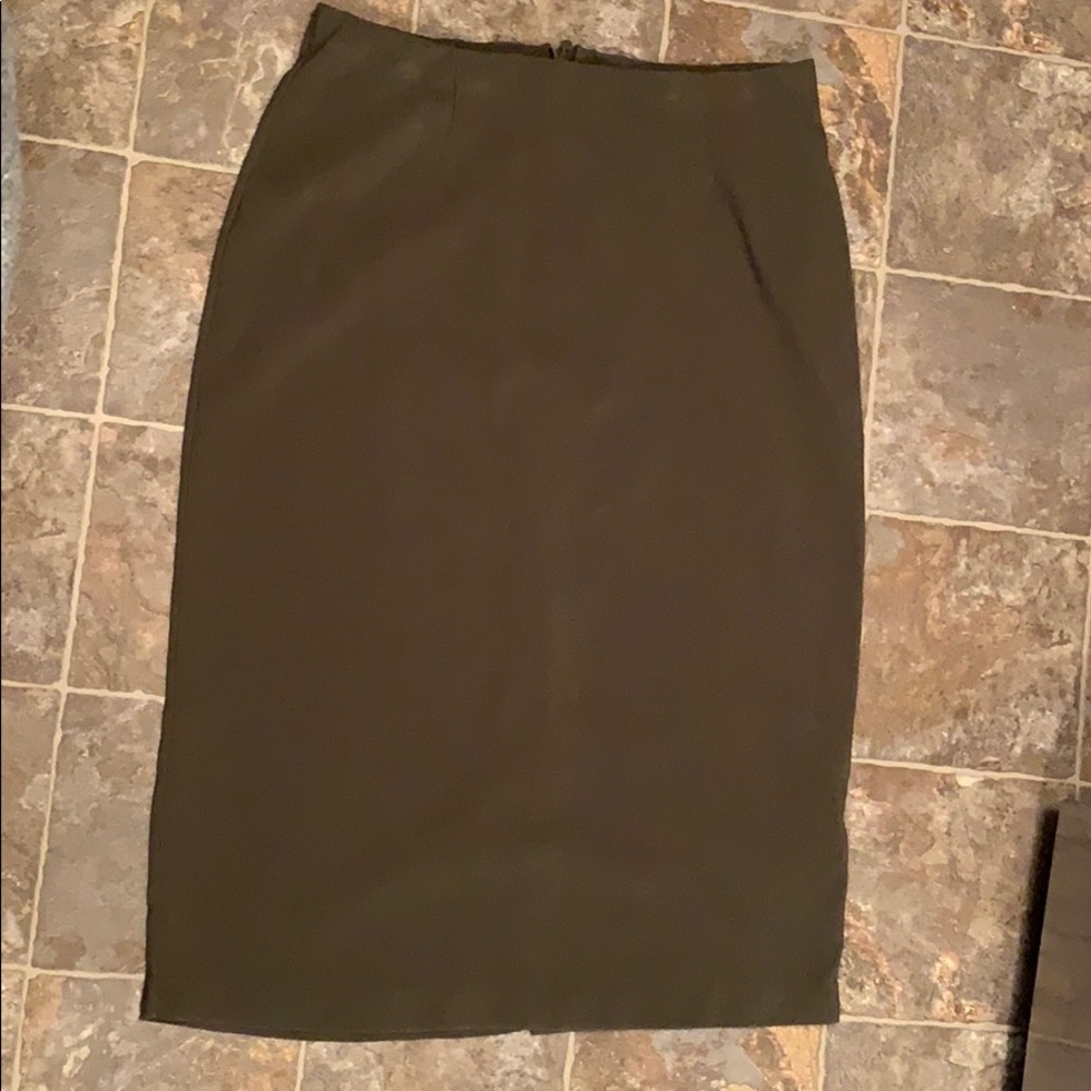Dark green long skirt